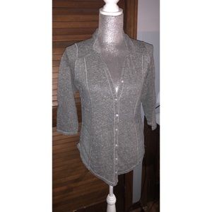 Button Up Grey half sleeve